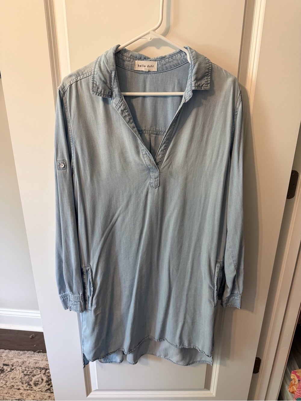 Bella Dahl Pale Blue Long Sleeve Tunic
